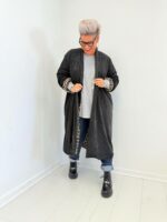 Veste longue fluide avec détails imprimé léopard – Image 9