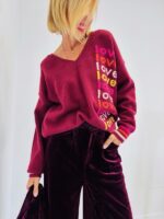 Pull Col V imprimé "LOVE" – Image 10