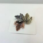 Broche Feuilles métalliques