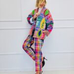 Veste Oversize à Carreaux brodée