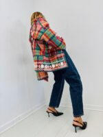 Veste à Carreaux Brodée – Esprit bohème chic – Image 4