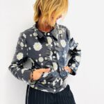 Veste Vinyle Fleurie