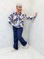 Chemisier grande taille imprimé tacheté marron & beige