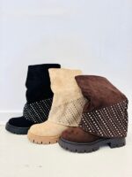 Bottes Femme cloutées à tige souple – Image 2