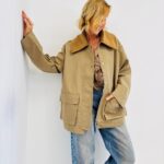 Barn Jacket avec col en velours côtelé