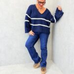 Pull marin rayé – Grande Taille