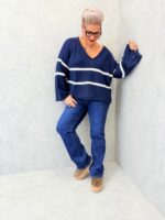 Pull marin rayé – Grande Taille