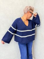 Pull marin rayé – Grande Taille – Image 2