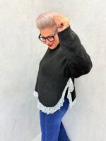 Pull col montant avec dentelle – Grande Taille – Image 2