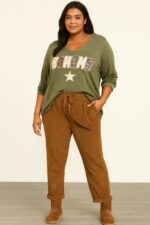 Pull "Bohème" à message texturé