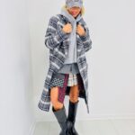 Manteau en Laine Carreaux