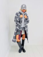Manteau en Laine Carreaux