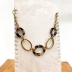 Collier Maillons effet écaille et doré