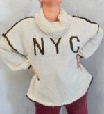 Pull oversize col roulé “NYC” – Esprit citadin et cocooning – Image 3