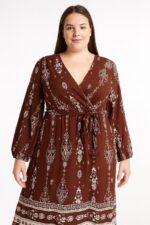 Robe longue imprimée bohème grande taille – Image 2