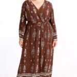 Robe longue imprimée bohème grande taille