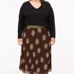 Jupe plissée grande taille