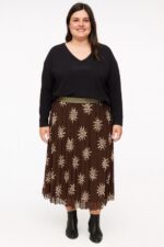 Jupe plissée grande taille