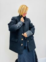 Manteau Structuré à boutons dorés