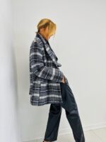 Veste Laine à Carreaux et Unie – Image 8