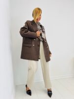 Veste Laine à Carreaux et Unie – Image 3