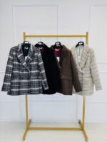 Veste Laine à Carreaux et Unie – Image 2