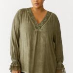 Tunique fluide grande taille à dentelle