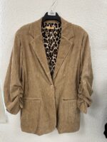 Blazer velours grande taille avec doublure imprimée – Image 2