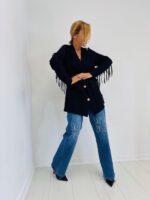 Veste Blazer Maille avec Franges – Image 6