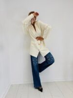 Veste Blazer Maille avec Franges – Image 5