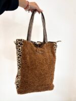 Sac Cabas effet Moumoute et Simili métallisé – Image 8