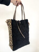 Sac Cabas effet Moumoute et Simili métallisé – Image 6