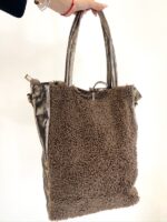 Sac Cabas effet Moumoute et Simili métallisé – Image 7