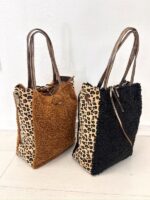 Sac Cabas effet Moumoute et Simili métallisé – Image 3