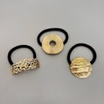 Élastique Cheveux avec médaillon doré