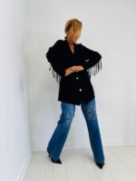 Veste Blazer Maille avec Franges – Image 7
