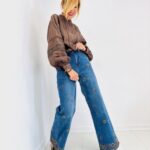 Jean Wide Leg brodé