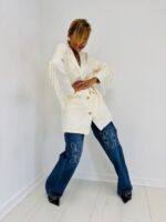 Veste Blazer Maille avec Franges – Image 3