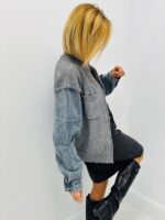 Gilet Zippé mix maille & denim – Image 3