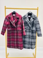 Manteau élégant à Carreaux Brossés – Confection italienne – Image 2