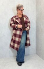 Manteau long à carreaux – Collection Grande Taille – Image 8