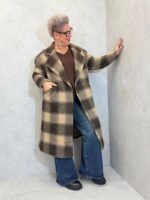 Manteau long à carreaux – Collection Grande Taille – Image 7