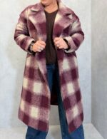 Manteau long à carreaux – Collection Grande Taille – Image 6