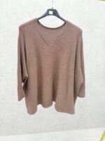 Pull oversize noir col V – Collection Grande Taille – Image 9