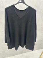 Pull oversize noir col V – Collection Grande Taille – Image 5