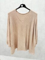 Pull oversize noir col V – Collection Grande Taille – Image 3