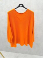 Pull oversize noir col V – Collection Grande Taille – Image 2