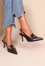 Escarpins Slingback à Talon et Détail métallique – Image 3