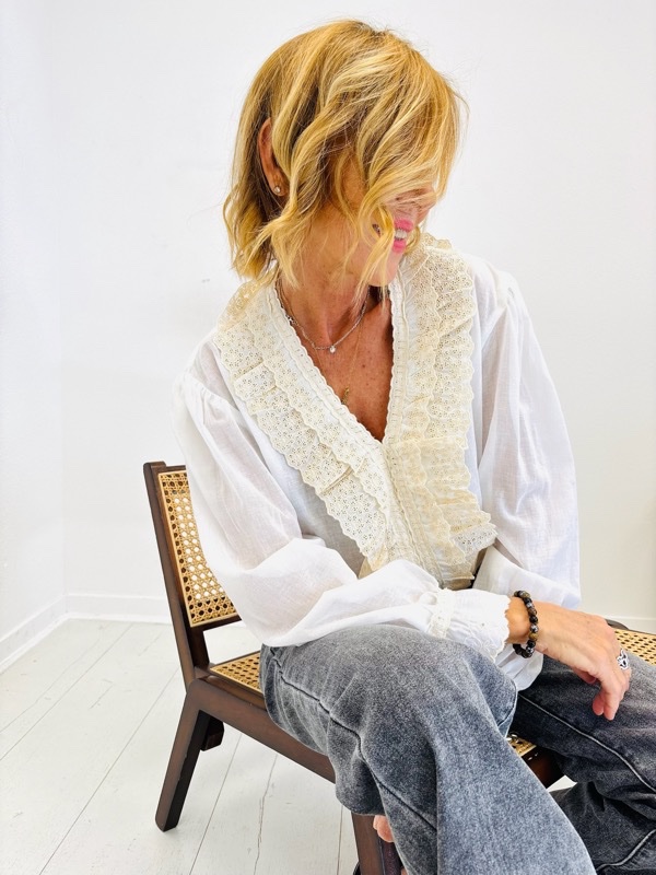 11092025-061 Tunique Brodée Romantique Coton – Image 1