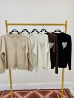 Pull Doux avec Cœur Strassé – Marque VALENTYNE – Image 2
